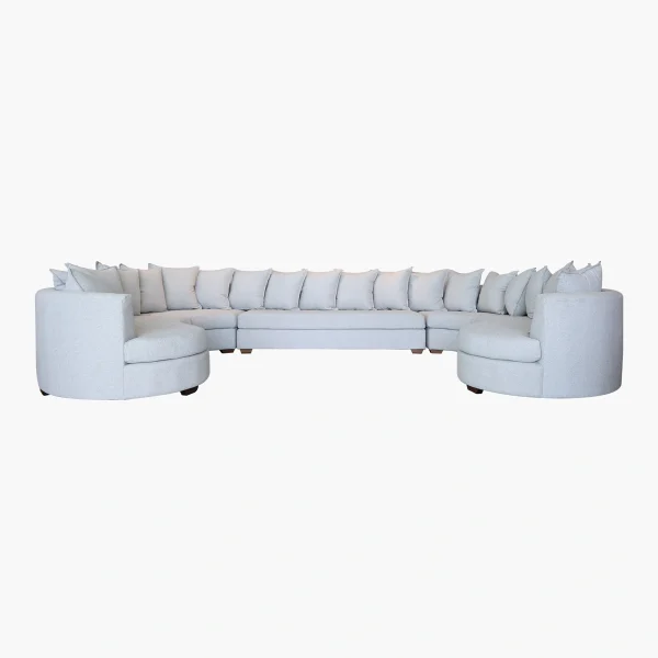 Sala Modular Houston - Estructura de madera de pino, hule espuma de alta densidad, tapizado en tela ...