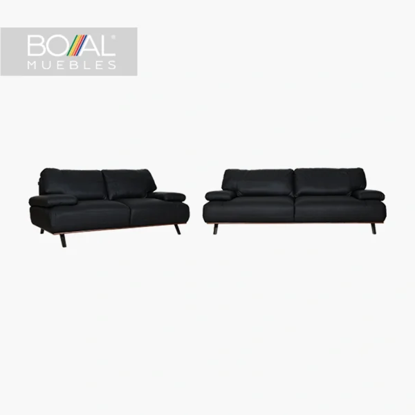 Sala 3-2 Scola Boal Piel - Madera de pino, espuma 24kg/m³, resortes zig-zag cal