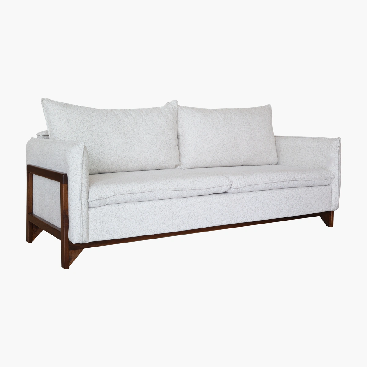 Love Seat Sofy - Estructura en pino sólido tono Parota