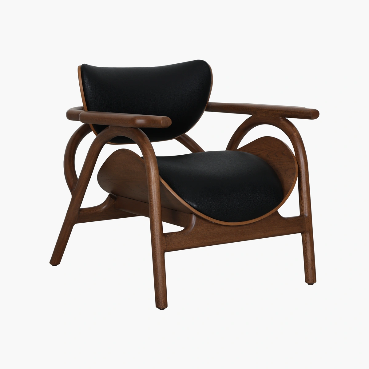 Sillon-Ocasional-Case_11.webp Sillón Case - Madera sólida Rosa Morada tono Parota y piel color negro