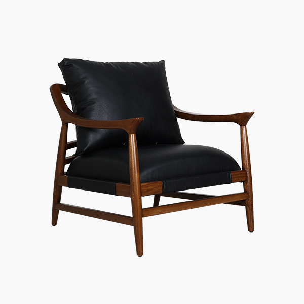 Sillón Velvet - Rosa Morada, Tapiz Tacto Piel tono Negro