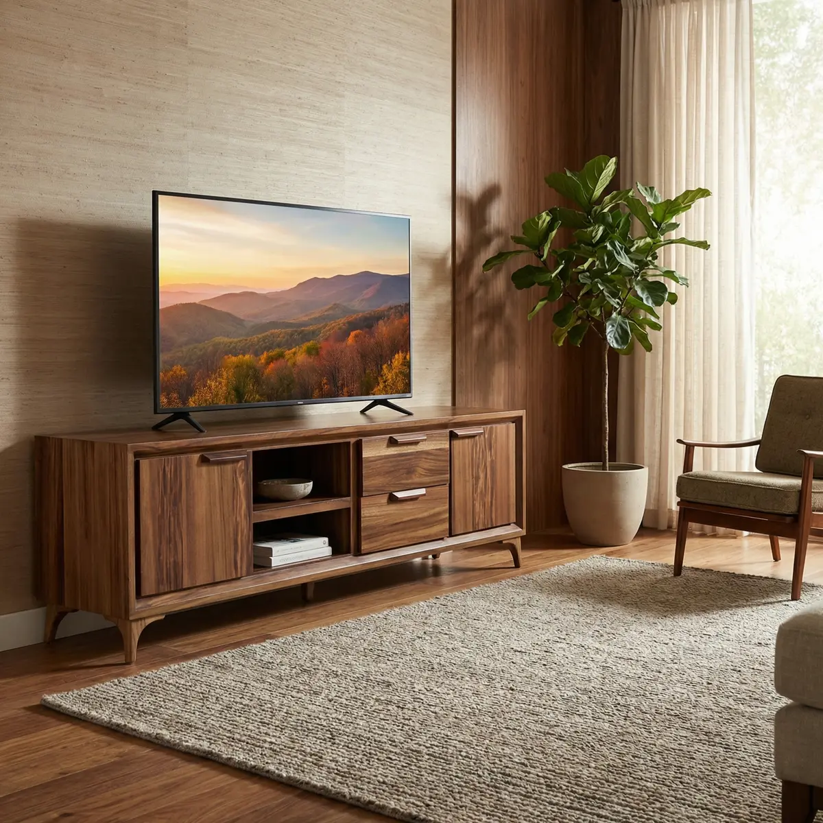 Mesa de TV Zafiro Parota - vista adicional 1